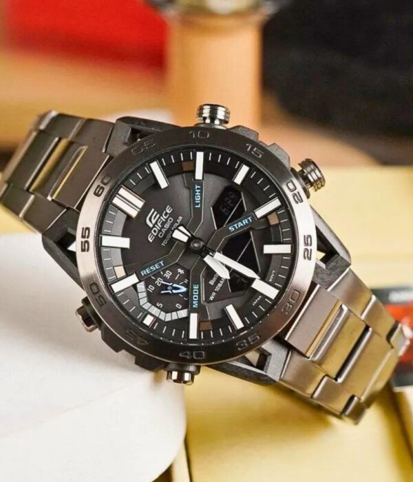 Đồng hồ Casio ECB-2000DC-1ADF Nam máy Solar (Năng Lượng Ánh Sáng Mặt Trời) Dây Inox (Thép Không Gỉ) mặt Tròn chính hãng