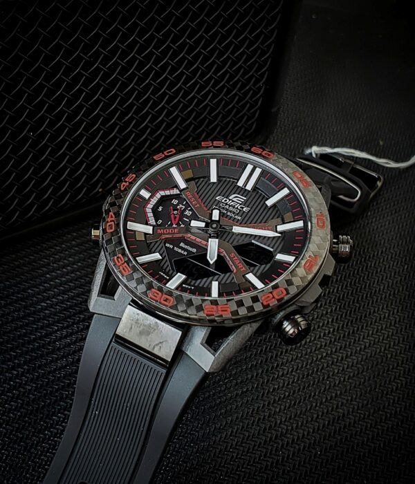 Đồng hồ Casio ECB-2000PB-1ADF Nam máy Solar (Năng Lượng Ánh Sáng Mặt Trời) Dây Cao Su (Nhựa) mặt Tròn chính hãng