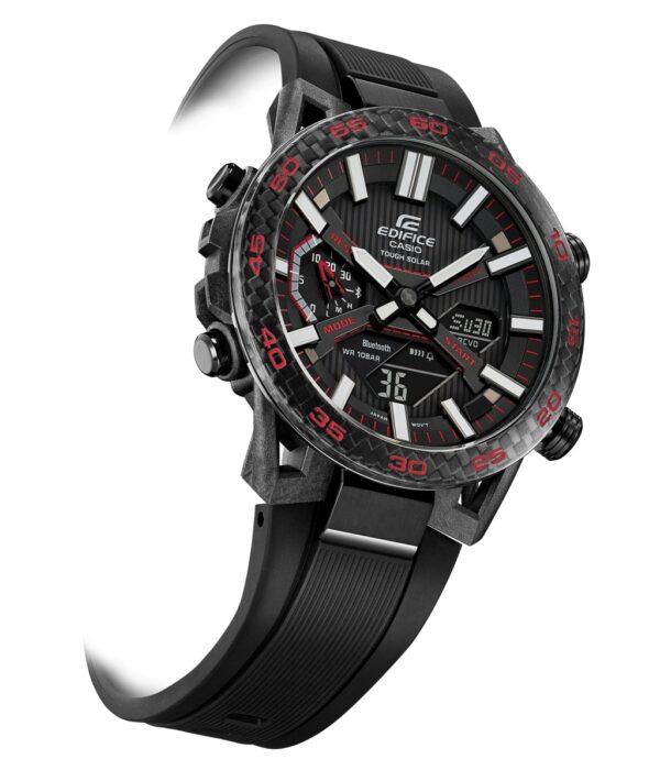 Đồng hồ Casio ECB-2000PB-1ADF Nam máy Solar (Năng Lượng Ánh Sáng Mặt Trời) Dây Cao Su (Nhựa) mặt Tròn chính hãng