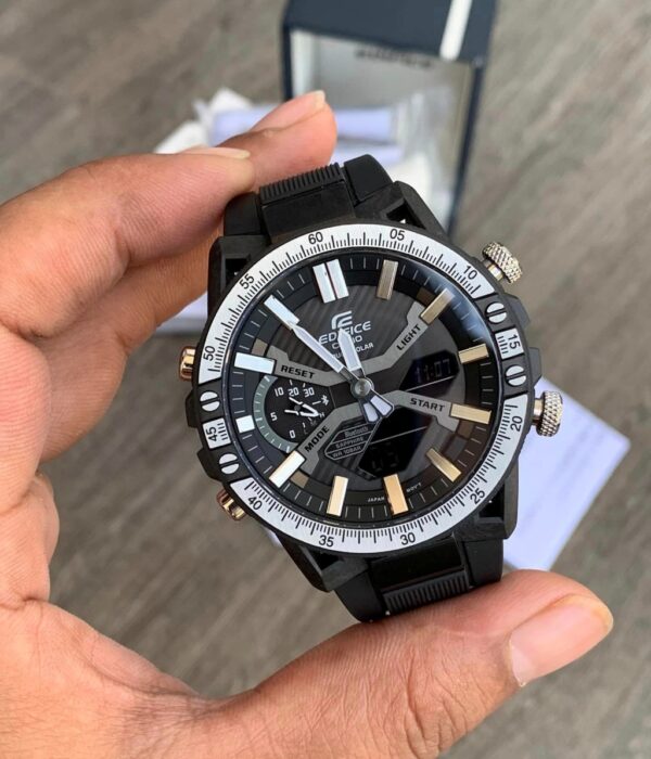 Đồng hồ Casio ECB-2000TP-1ADF Nam máy Solar (Năng Lượng Ánh Sáng Mặt Trời) Dây Cao Su (Nhựa) mặt Tròn chính hãng