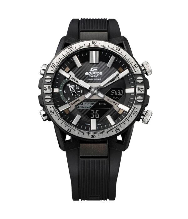 Đồng hồ Casio ECB-2000TP-1ADF Nam máy Solar (Năng Lượng Ánh Sáng Mặt Trời) Dây Cao Su (Nhựa) mặt Tròn chính hãng