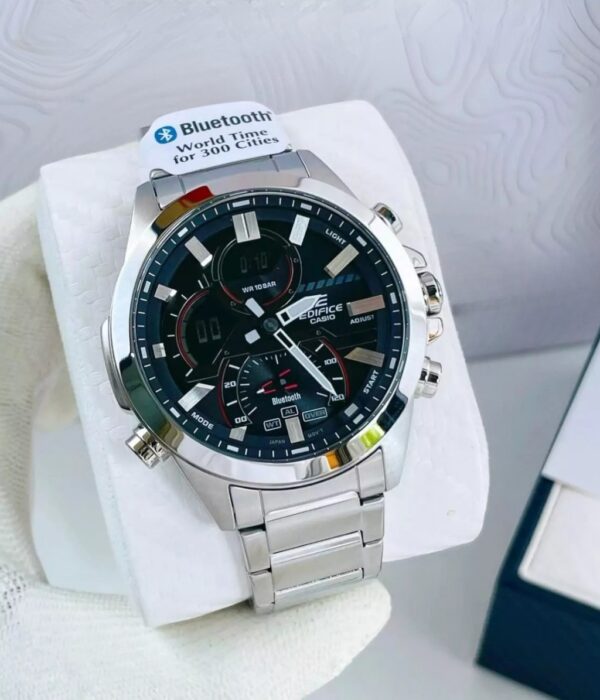 Đồng hồ Casio ECB-30D-1ADF Nam máy Pin (Quartz) Dây Inox (Thép Không Gỉ) mặt Tròn chính hãng