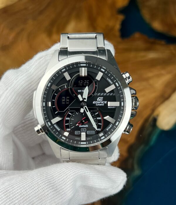 Đồng hồ Casio ECB-30D-1ADF Nam máy Pin (Quartz) Dây Inox (Thép Không Gỉ) mặt Tròn chính hãng