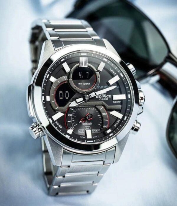 Đồng hồ Casio ECB-30D-1ADF Nam máy Pin (Quartz) Dây Inox (Thép Không Gỉ) mặt Tròn chính hãng