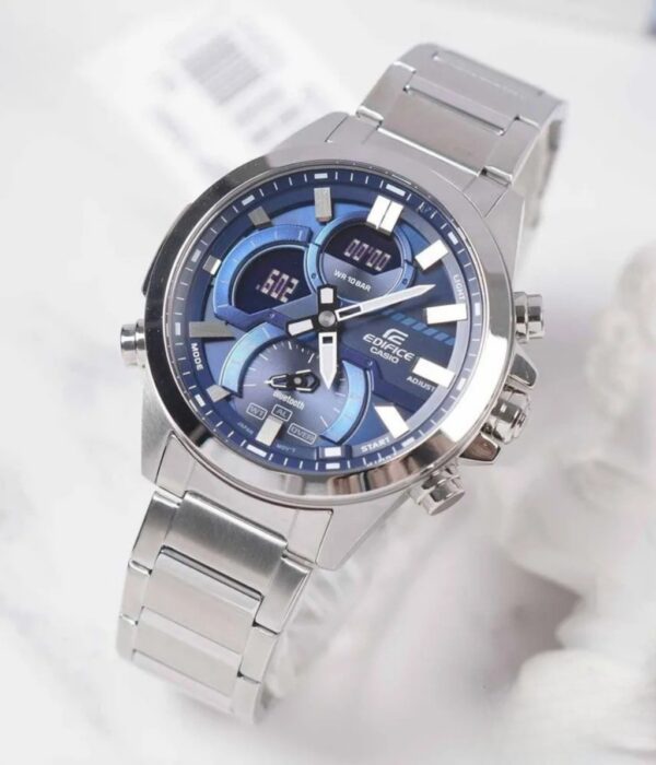 Đồng hồ Casio ECB-30D-2ADF Nam máy Pin (Quartz) Dây Inox (Thép Không Gỉ) mặt Tròn chính hãng