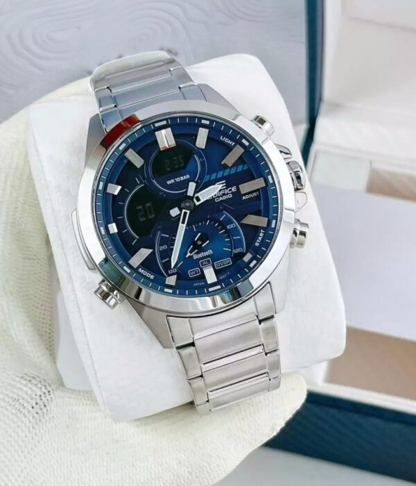 Đồng hồ Casio ECB-30D-2ADF Nam máy Pin (Quartz) Dây Inox (Thép Không Gỉ) mặt Tròn chính hãng