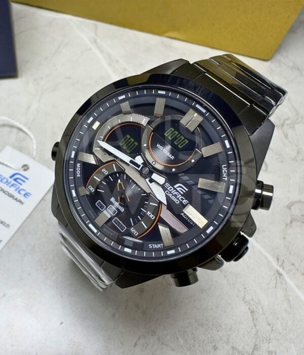 Đồng hồ Casio ECB-30DC-1ADF Nam máy Pin (Quartz) Dây Inox (Thép Không Gỉ) mặt Tròn chính hãng