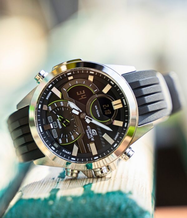 Đồng hồ Casio ECB-30P-1ADF Nam máy Pin (Quartz) Dây Cao Su (Nhựa) mặt Tròn chính hãng