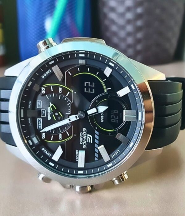 Đồng hồ Casio ECB-30P-1ADF Nam máy Pin (Quartz) Dây Cao Su (Nhựa) mặt Tròn chính hãng