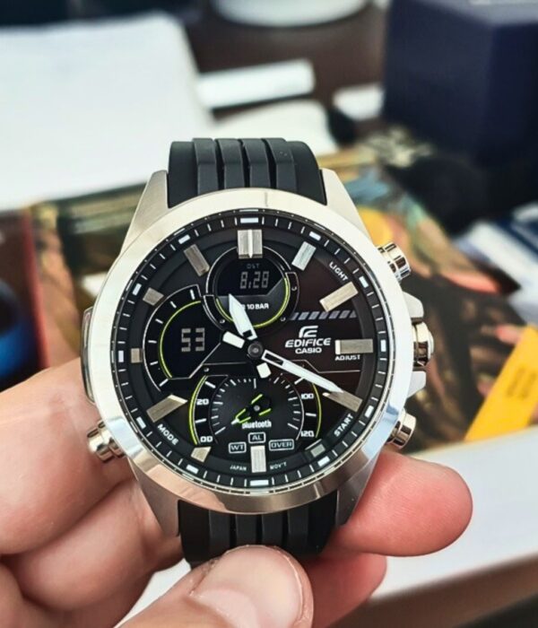 Đồng hồ Casio ECB-30P-1ADF Nam máy Pin (Quartz) Dây Cao Su (Nhựa) mặt Tròn chính hãng