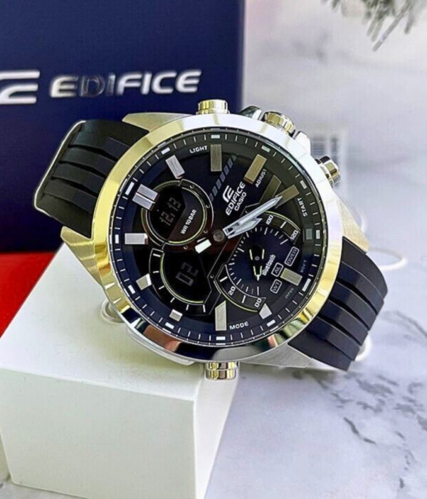 Đồng hồ Casio ECB-30P-1ADF Nam máy Pin (Quartz) Dây Cao Su (Nhựa) mặt Tròn chính hãng