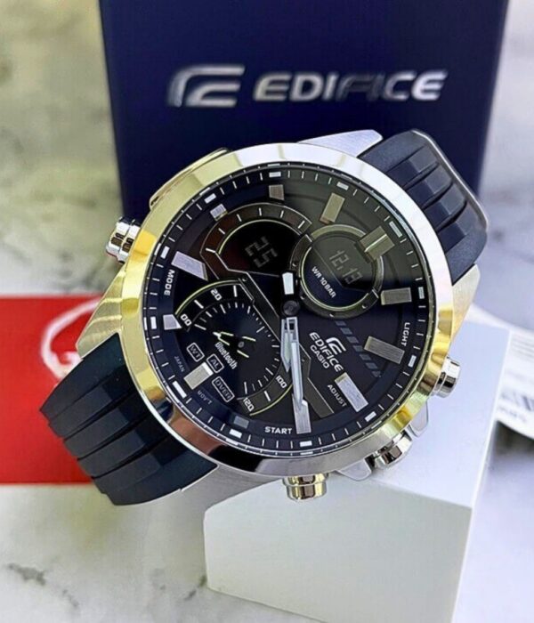 Đồng hồ Casio ECB-30P-1ADF Nam máy Pin (Quartz) Dây Cao Su (Nhựa) mặt Tròn chính hãng