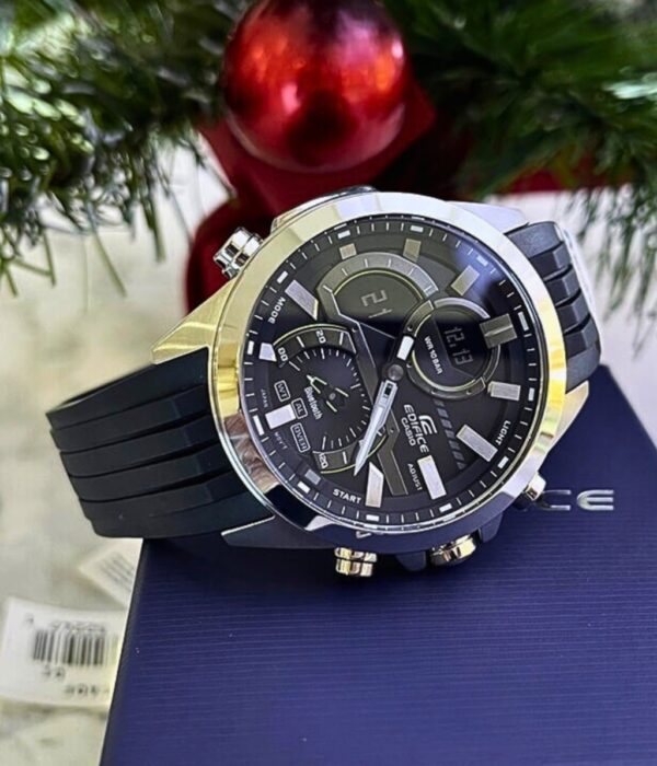 Đồng hồ Casio ECB-30P-1ADF Nam máy Pin (Quartz) Dây Cao Su (Nhựa) mặt Tròn chính hãng