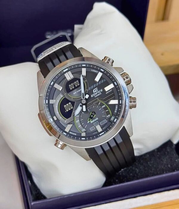 Đồng hồ Casio ECB-30P-1ADF Nam máy Pin (Quartz) Dây Cao Su (Nhựa) mặt Tròn chính hãng