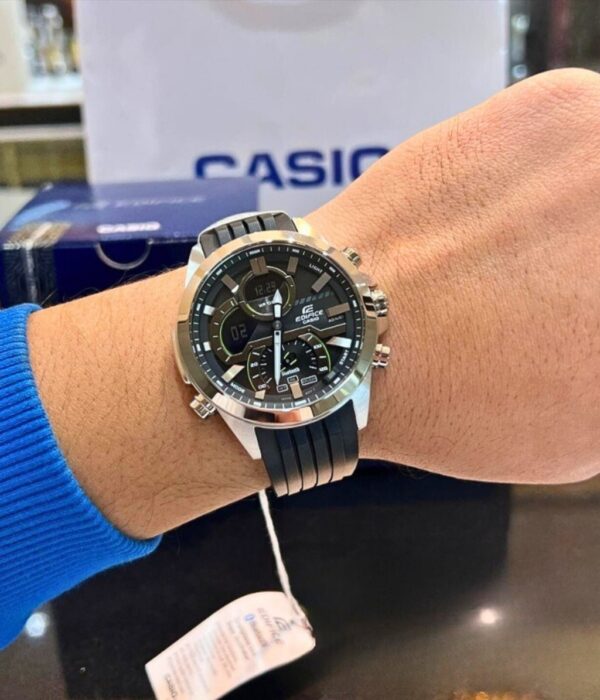 Đồng hồ Casio ECB-30P-1ADF Nam máy Pin (Quartz) Dây Cao Su (Nhựa) mặt Tròn chính hãng