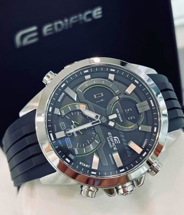 Đồng hồ Casio ECB-30P-1ADF Nam máy Pin (Quartz) Dây Cao Su (Nhựa) mặt Tròn chính hãng