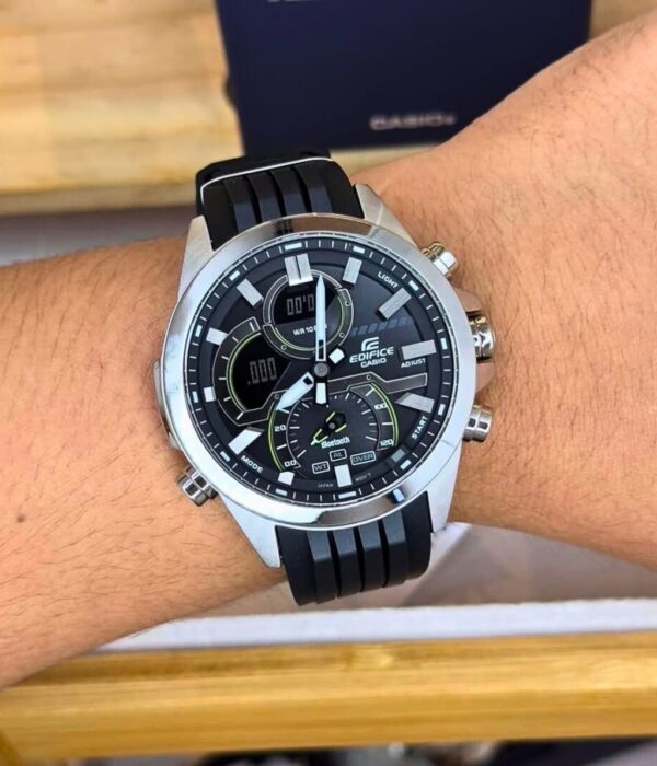 Đồng hồ Casio ECB-30P-1ADF Nam máy Pin (Quartz) Dây Cao Su (Nhựa) mặt Tròn chính hãng