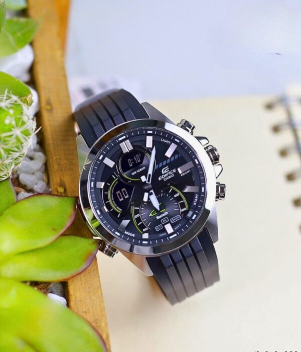 Đồng hồ Casio ECB-30P-1ADF Nam máy Pin (Quartz) Dây Cao Su (Nhựa) mặt Tròn chính hãng