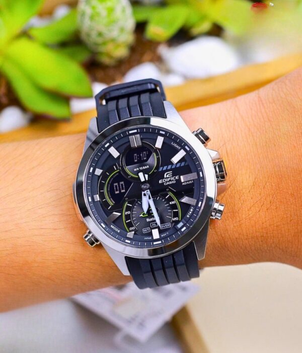 Đồng hồ Casio ECB-30P-1ADF Nam máy Pin (Quartz) Dây Cao Su (Nhựa) mặt Tròn chính hãng
