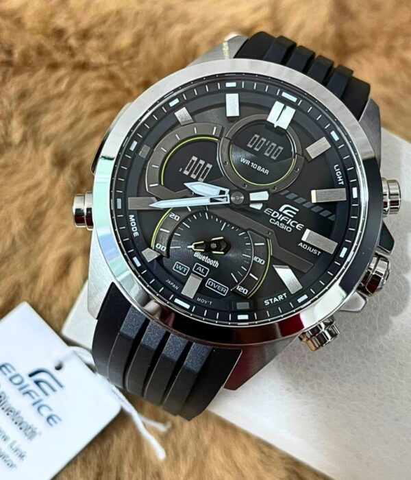 Đồng hồ Casio ECB-30P-1ADF Nam máy Pin (Quartz) Dây Cao Su (Nhựa) mặt Tròn chính hãng