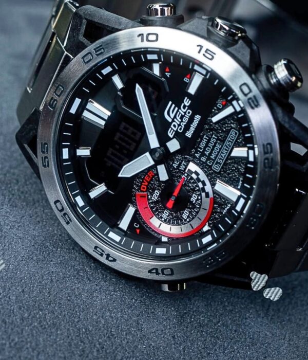 Đồng hồ Casio ECB-40D-1ADF Nam máy Pin (Quartz) Dây Inox (Thép Không Gỉ) mặt Tròn chính hãng