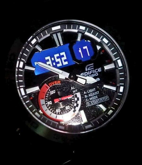 Đồng hồ Casio ECB-40D-1ADF Nam máy Pin (Quartz) Dây Inox (Thép Không Gỉ) mặt Tròn chính hãng