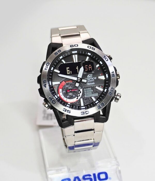 Đồng hồ Casio ECB-40D-1ADF Nam máy Pin (Quartz) Dây Inox (Thép Không Gỉ) mặt Tròn chính hãng