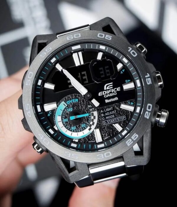Đồng hồ Casio ECB-40DB-1ADF Nam máy Pin (Quartz) Dây Inox (Thép Không Gỉ) mặt Tròn chính hãng