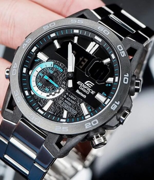 Đồng hồ Casio ECB-40DB-1ADF Nam máy Pin (Quartz) Dây Inox (Thép Không Gỉ) mặt Tròn chính hãng