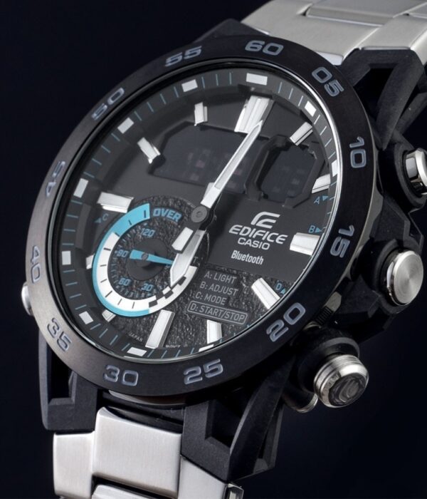 Đồng hồ Casio ECB-40DB-1ADF Nam máy Pin (Quartz) Dây Inox (Thép Không Gỉ) mặt Tròn chính hãng