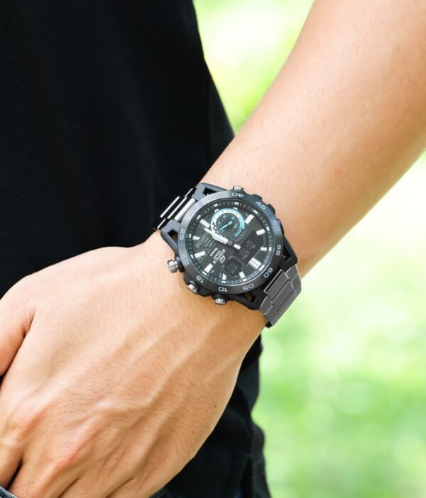 Đồng hồ Casio ECB-40DB-1ADF Nam máy Pin (Quartz) Dây Inox (Thép Không Gỉ) mặt Tròn chính hãng