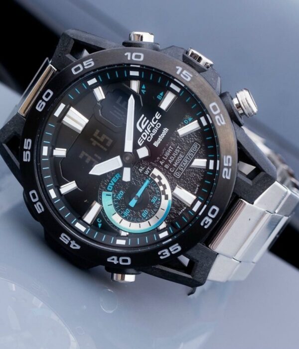 Đồng hồ Casio ECB-40DB-1ADF Nam máy Pin (Quartz) Dây Inox (Thép Không Gỉ) mặt Tròn chính hãng
