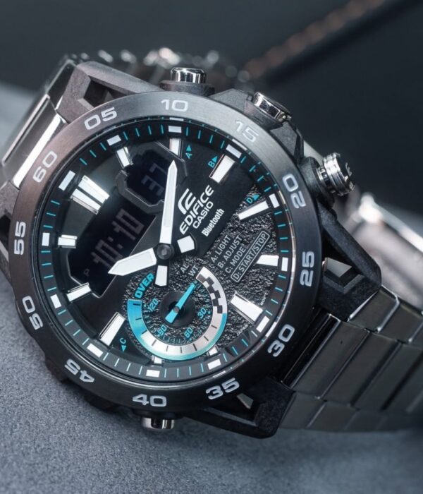 Đồng hồ Casio ECB-40DB-1ADF Nam máy Pin (Quartz) Dây Inox (Thép Không Gỉ) mặt Tròn chính hãng