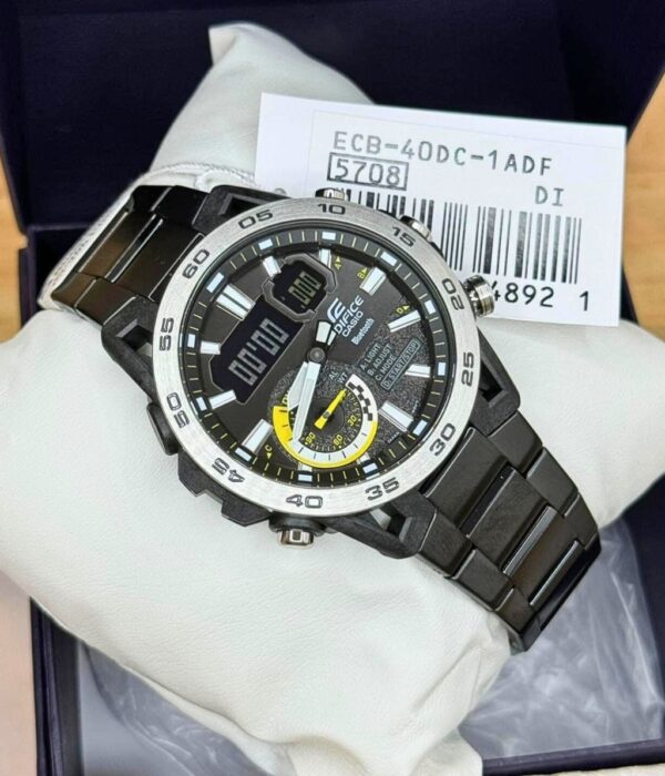 Đồng hồ Casio ECB-40DC-1ADF Nam máy Pin (Quartz) Dây Inox (Thép Không Gỉ) mặt Tròn chính hãng