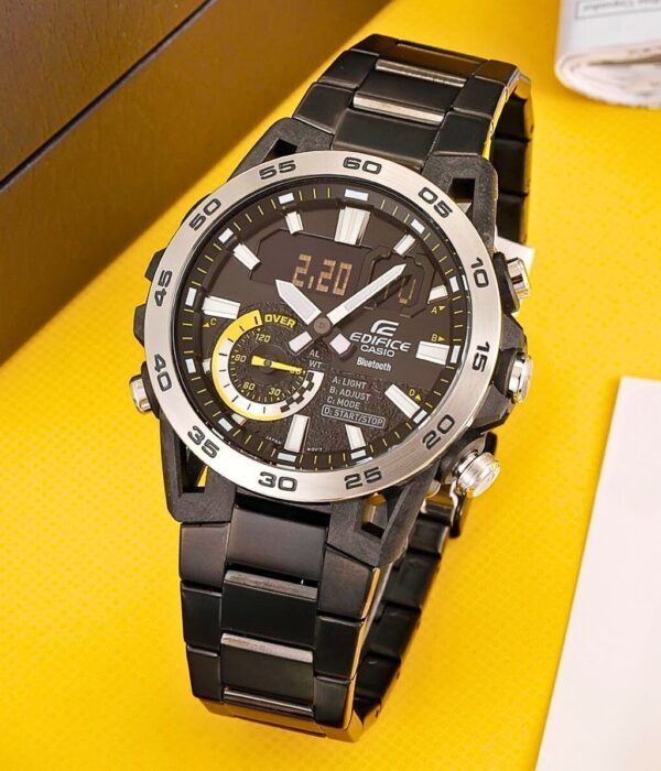 Đồng hồ Casio ECB-40DC-1ADF Nam máy Pin (Quartz) Dây Inox (Thép Không Gỉ) mặt Tròn chính hãng