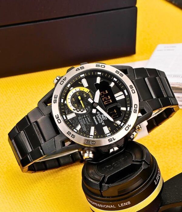 Đồng hồ Casio ECB-40DC-1ADF Nam máy Pin (Quartz) Dây Inox (Thép Không Gỉ) mặt Tròn chính hãng
