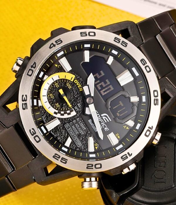 Đồng hồ Casio ECB-40DC-1ADF Nam máy Pin (Quartz) Dây Inox (Thép Không Gỉ) mặt Tròn chính hãng