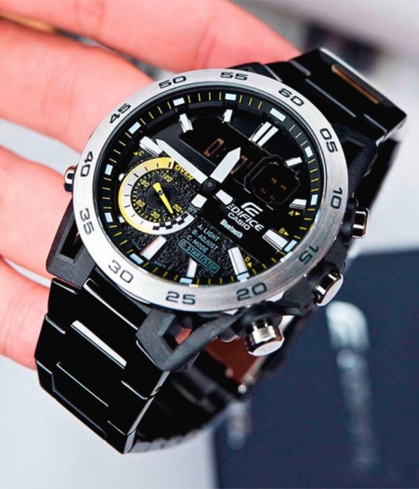 Đồng hồ Casio ECB-40DC-1ADF Nam máy Pin (Quartz) Dây Inox (Thép Không Gỉ) mặt Tròn chính hãng