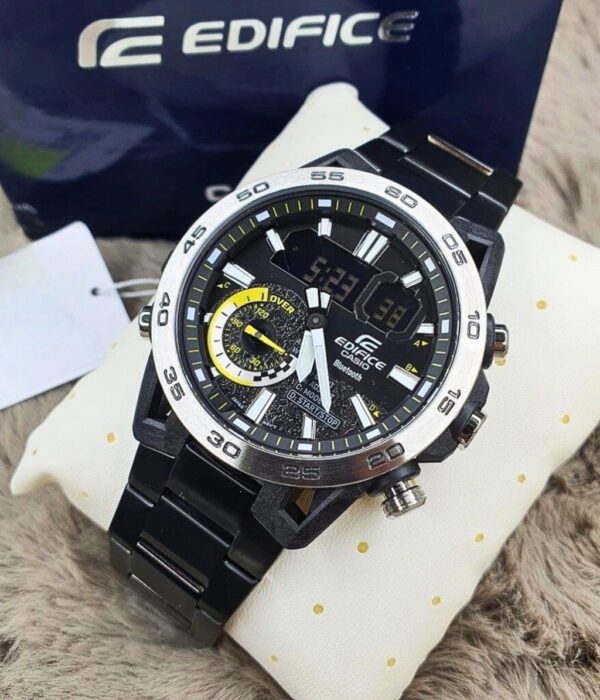 Đồng hồ Casio ECB-40DC-1ADF Nam máy Pin (Quartz) Dây Inox (Thép Không Gỉ) mặt Tròn chính hãng