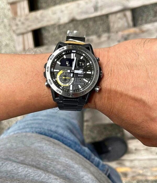 Đồng hồ Casio ECB-40DC-1ADF Nam máy Pin (Quartz) Dây Inox (Thép Không Gỉ) mặt Tròn chính hãng