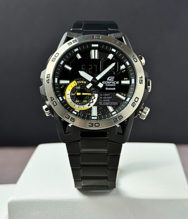 Đồng hồ Casio ECB-40DC-1ADF Nam máy Pin (Quartz) Dây Inox (Thép Không Gỉ) mặt Tròn chính hãng