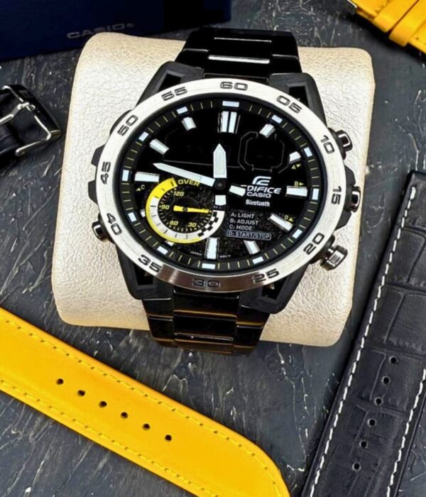 Đồng hồ Casio ECB-40DC-1ADF Nam máy Pin (Quartz) Dây Inox (Thép Không Gỉ) mặt Tròn chính hãng