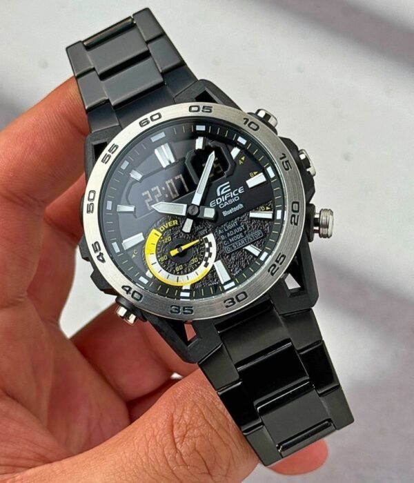 Đồng hồ Casio ECB-40DC-1ADF Nam máy Pin (Quartz) Dây Inox (Thép Không Gỉ) mặt Tròn chính hãng