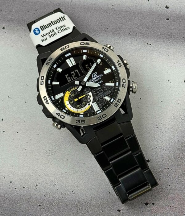 Đồng hồ Casio ECB-40DC-1ADF Nam máy Pin (Quartz) Dây Inox (Thép Không Gỉ) mặt Tròn chính hãng