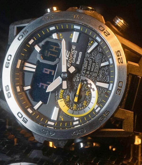 Đồng hồ Casio ECB-40DC-1ADF Nam máy Pin (Quartz) Dây Inox (Thép Không Gỉ) mặt Tròn chính hãng