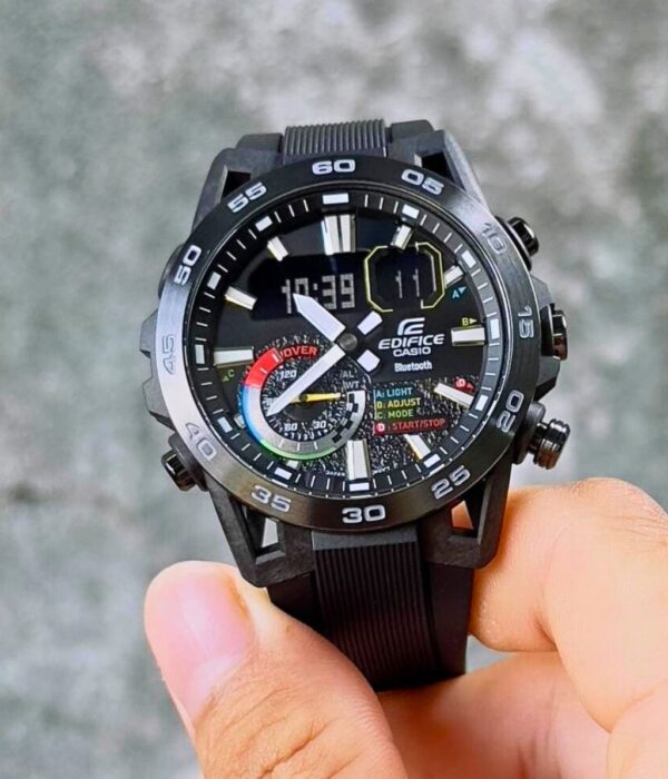Đồng hồ Casio ECB-40MP-1ADF Nam máy Pin (Quartz) Dây Cao Su (Nhựa) mặt Tròn chính hãng