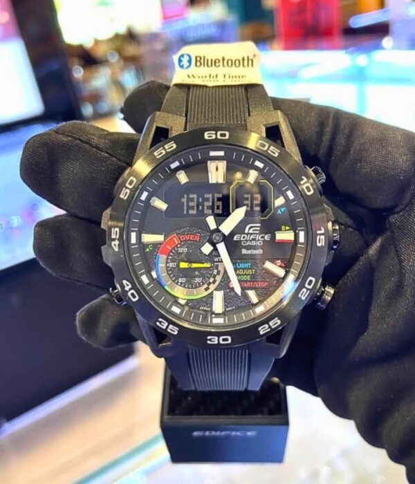 Đồng hồ Casio ECB-40MP-1ADF Nam máy Pin (Quartz) Dây Cao Su (Nhựa) mặt Tròn chính hãng