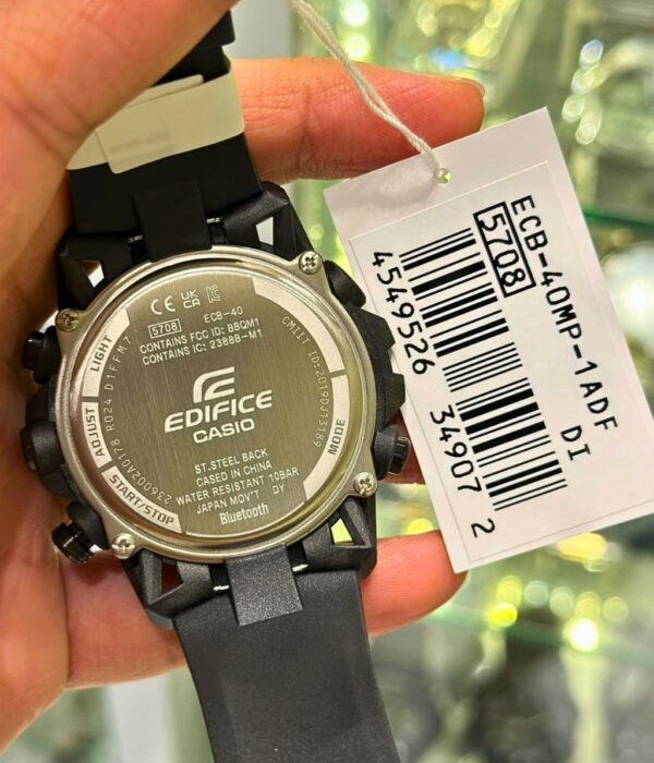 Đồng hồ Casio ECB-40MP-1ADF Nam máy Pin (Quartz) Dây Cao Su (Nhựa) mặt Tròn chính hãng