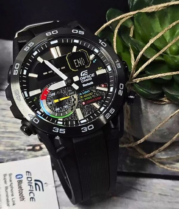Đồng hồ Casio ECB-40MP-1ADF Nam máy Pin (Quartz) Dây Cao Su (Nhựa) mặt Tròn chính hãng