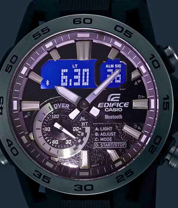 Đồng hồ Casio ECB-40P-1ADF Nam máy Pin (Quartz) Dây Cao Su (Nhựa) mặt Tròn chính hãng